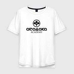 Футболка оверсайз мужская Cyberpunk - Arasaka Academy, цвет: белый