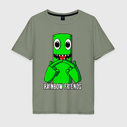 Мужская футболка оверсайз Радужные друзья - Зеленый