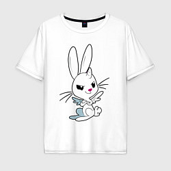 Футболка оверсайз мужская Angel Bunny - my little pony - cartoon, цвет: белый