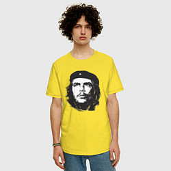 Футболка оверсайз мужская Че Гевара - рисунок, цвет: желтый — фото 2