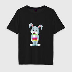 Мужская футболка оверсайз Книжный кролик