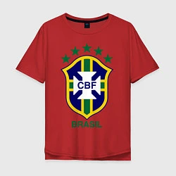 Футболка оверсайз мужская Brasil CBF, цвет: красный
