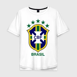 Футболка оверсайз мужская Brasil CBF, цвет: белый