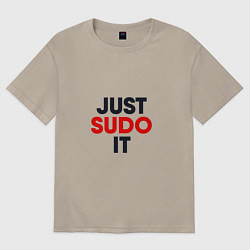 Футболка оверсайз мужская Just sudo, цвет: миндальный