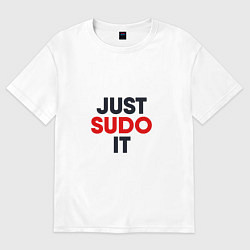 Футболка оверсайз мужская Just sudo, цвет: белый