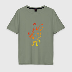 Мужская футболка оверсайз Солнечный кролик