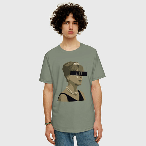 Мужская футболка оверсайз Селеста Райт / Авокадо – фото 3