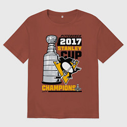 Мужская футболка оверсайз Питтсбург Пингвинз НХЛ