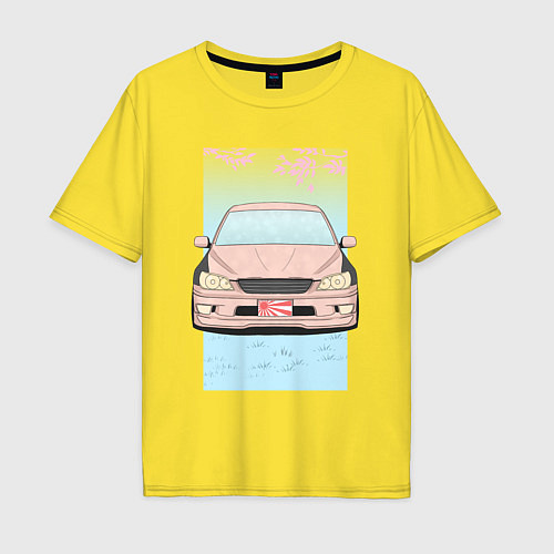 Мужская футболка оверсайз Toyota Altezza stance alternative / Желтый – фото 1