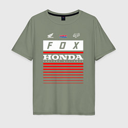 Футболка оверсайз мужская Honda racing, цвет: авокадо