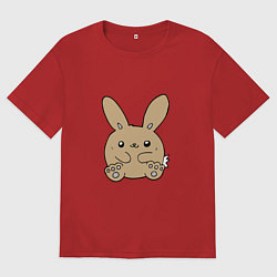 Футболка оверсайз мужская Little Bunny, цвет: красный