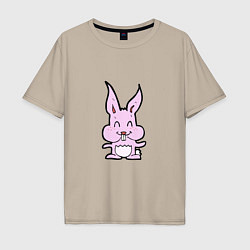 Мужская футболка оверсайз Rabbit Smile