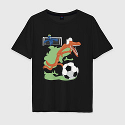 Футболка оверсайз мужская Орандж, цвет: черный