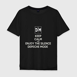 Мужская футболка оверсайз Keep calm and enjoy the silence depeche mode