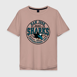 Мужская футболка оверсайз San Jose Sharks