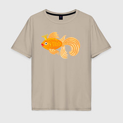 Мужская футболка оверсайз Золотая рыбка