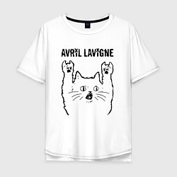 Мужская футболка оверсайз Avril Lavigne - rock cat