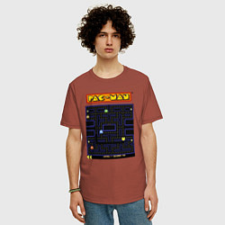 Футболка оверсайз мужская Pac-Man на ZX-Spectrum, цвет: кирпичный — фото 2