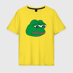 Футболка оверсайз мужская Лягушонок Пепе-Frog Pepe, цвет: желтый