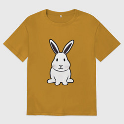 Мужская футболка оверсайз Снежный кролик