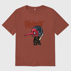 Мужская футболка оверсайз Slipknot mask art