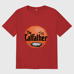 Мужская футболка оверсайз Cat father