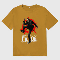 Мужская футболка оверсайз Егор летов - ГрОб