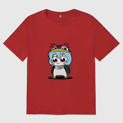 Мужская футболка оверсайз Чиби Рей / Красный – фото 1