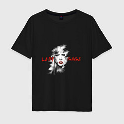 Футболка оверсайз мужская Lady gaga singer, цвет: черный
