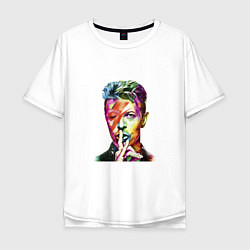 Футболка оверсайз мужская David Bowie singer, цвет: белый