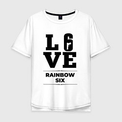 Футболка оверсайз мужская Rainbow Six love classic, цвет: белый