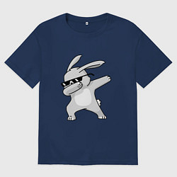 Футболка оверсайз мужская Кролик ДЭБ, цвет: тёмно-синий
