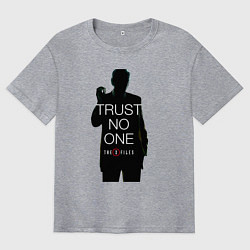 Мужская футболка оверсайз X files - курильщик