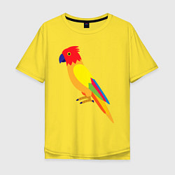 Футболка оверсайз мужская Пoпугай, цвет: желтый