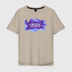 Мужская футболка оверсайз Новый год 2023 объёмный арт