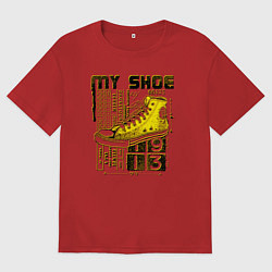 Футболка оверсайз мужская Мои сникерсы, цвет: красный