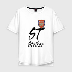 Футболка оверсайз мужская Arsenal - London - striker, цвет: белый