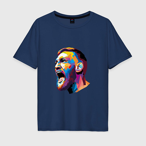 Мужская футболка оверсайз Conor color / Тёмно-синий – фото 1