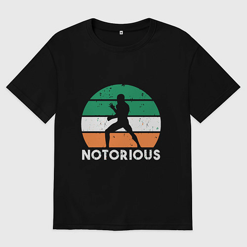 Мужская футболка оверсайз Notorious fight / Черный – фото 1