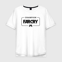 Мужская футболка оверсайз Far Cry gaming champion: рамка с лого и джойстиком