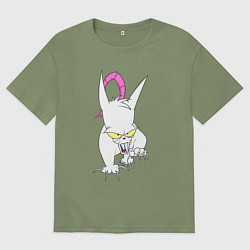 Мужская футболка оверсайз Evil the cat - Червяк джим