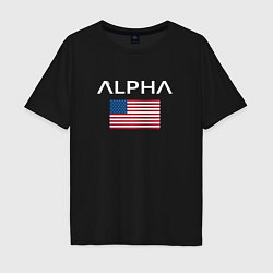 Мужская футболка оверсайз Alpha USA