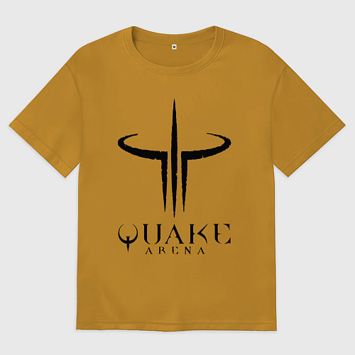 Мужская футболка оверсайз Quake III arena / Горчичный – фото 1