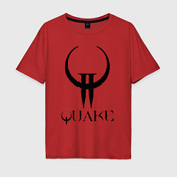 Футболка оверсайз мужская Quake II logo, цвет: красный