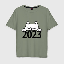 Мужская футболка оверсайз Cat 2023