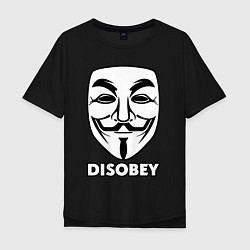 Мужская футболка оверсайз Guy Fawkes - disobey