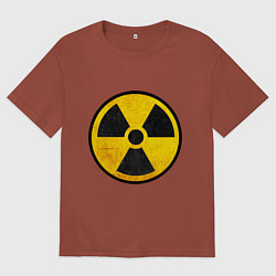 Футболка оверсайз мужская Atomic Nuclear, цвет: кирпичный
