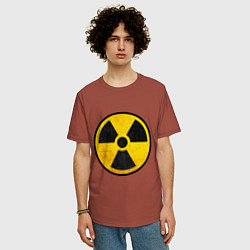 Футболка оверсайз мужская Atomic Nuclear, цвет: кирпичный — фото 2