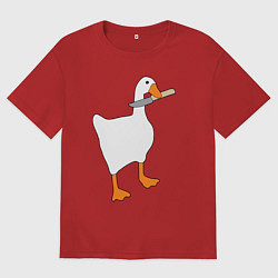 Мужская футболка оверсайз Опасный гусь
