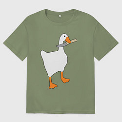 Мужская футболка оверсайз Опасный гусь